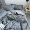 Minimalist Gray Plaid Scandinavian Duvet Cover