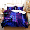 Purple New York Style Duvet Cover