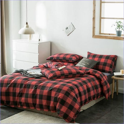 Red Tartan Duvet Cover