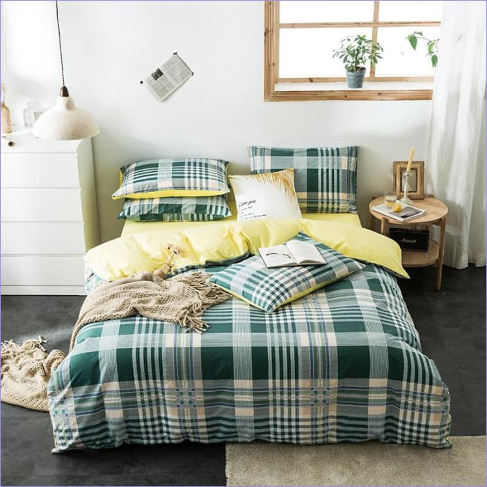 Green Tartan Duvet Cover