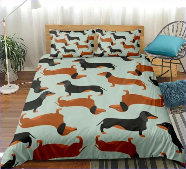 Crazy Dachshund Duvet Cover