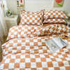 Duvet Cover Terracotta and White Tiles