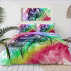 Rainbow Cat Face Duvet Cover