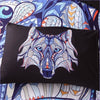 Colorful Wolf Head Duvet Cover