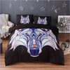 Colorful Wolf Head Duvet Cover