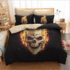 3D Burning Skull Duvet Cover