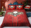 Duvet Cover Skull Crane and Cross