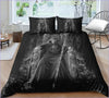 Black And White Grim Reaper Skull Duvet Cover