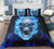 Duvet Cover Skull Ghost Rider Blue