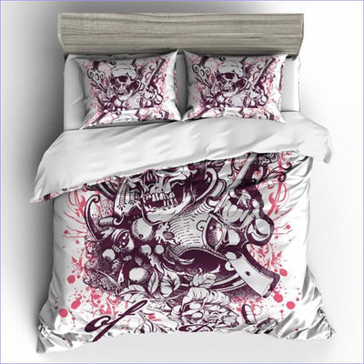 Skull & Gun Duvet Cover