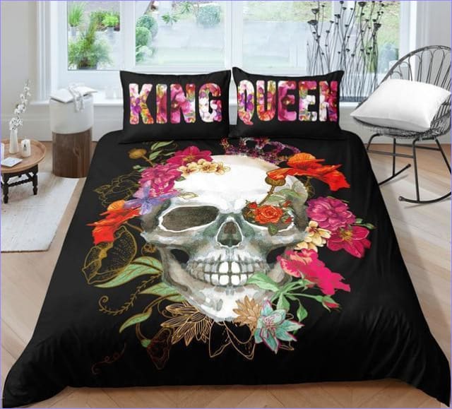 King & Queen Skull Duvet Cover