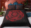 Red Spiral Skull Duvet Cover