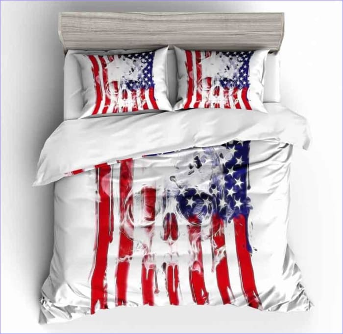 USA Skull Duvet Cover