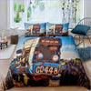 Vintage Blue Tractor Duvet Cover