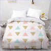 Pink and Blue Triangles Duvet Cover