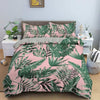 Duvet Cover Tropical 1 Person Pink and Green