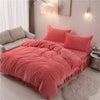 Imitation Velvet Duvet Cover Powder Pink