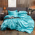 Shiny Blue Polycotton Plain Duvet Cover