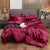 Burgundy Polycotton Plain Duvet Cover