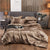 Coffee Polycotton Plain Duvet Cover