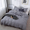 Dark Gray Polycotton Plain Duvet Cover