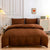 Chocolate Brown Polycotton Plain Duvet Cover