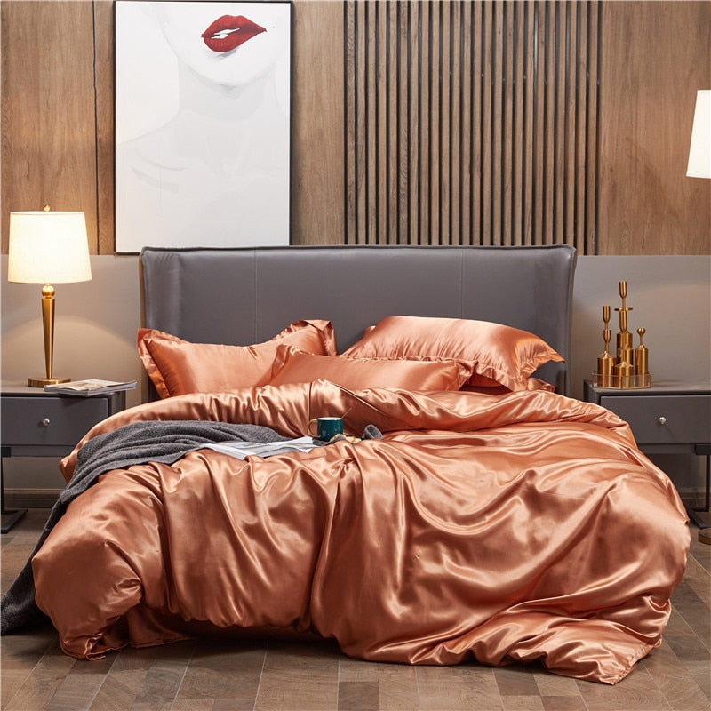 Light Brown Polycotton Plain Duvet Cover