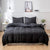 Plain Duvet Cover Polycotton Black Elegant