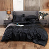 Black Polycotton Plain Duvet Cover