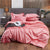 Shiny Pink Polycotton Plain Duvet Cover