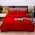 Red Polycotton Plain Duvet Cover