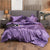 Shiny Purple Polycotton Plain Duvet Cover