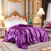 Purple Ice Silk Satin Duvet Cover