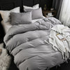 Plain Duvet Cover with Gray Bows