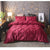 Box Pleat Plain Duvet Cover Red