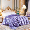 Purple Ice Silk Satin Duvet Cover