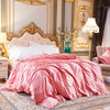 Plain Ice Silk Satin Duvet Cover Dusty Pink