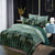 Bottle Green and Light Duvet Cover