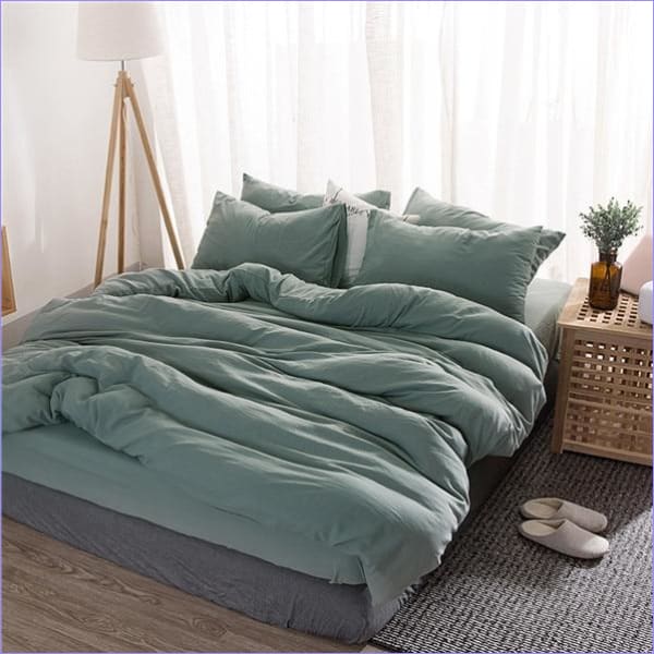 Gray Green Duvet Cover