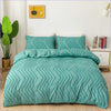 Green Duvet Cover Waves Patterns