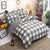 Gray Gingham Duvet Cover