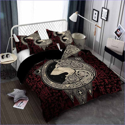 Fenrir Wolf Viking Duvet Cover