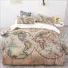 Vintage Earth Globe Duvet Cover