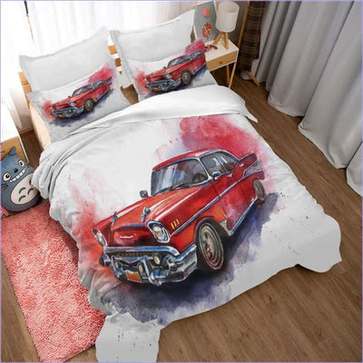 Retro Car Duvet Cover