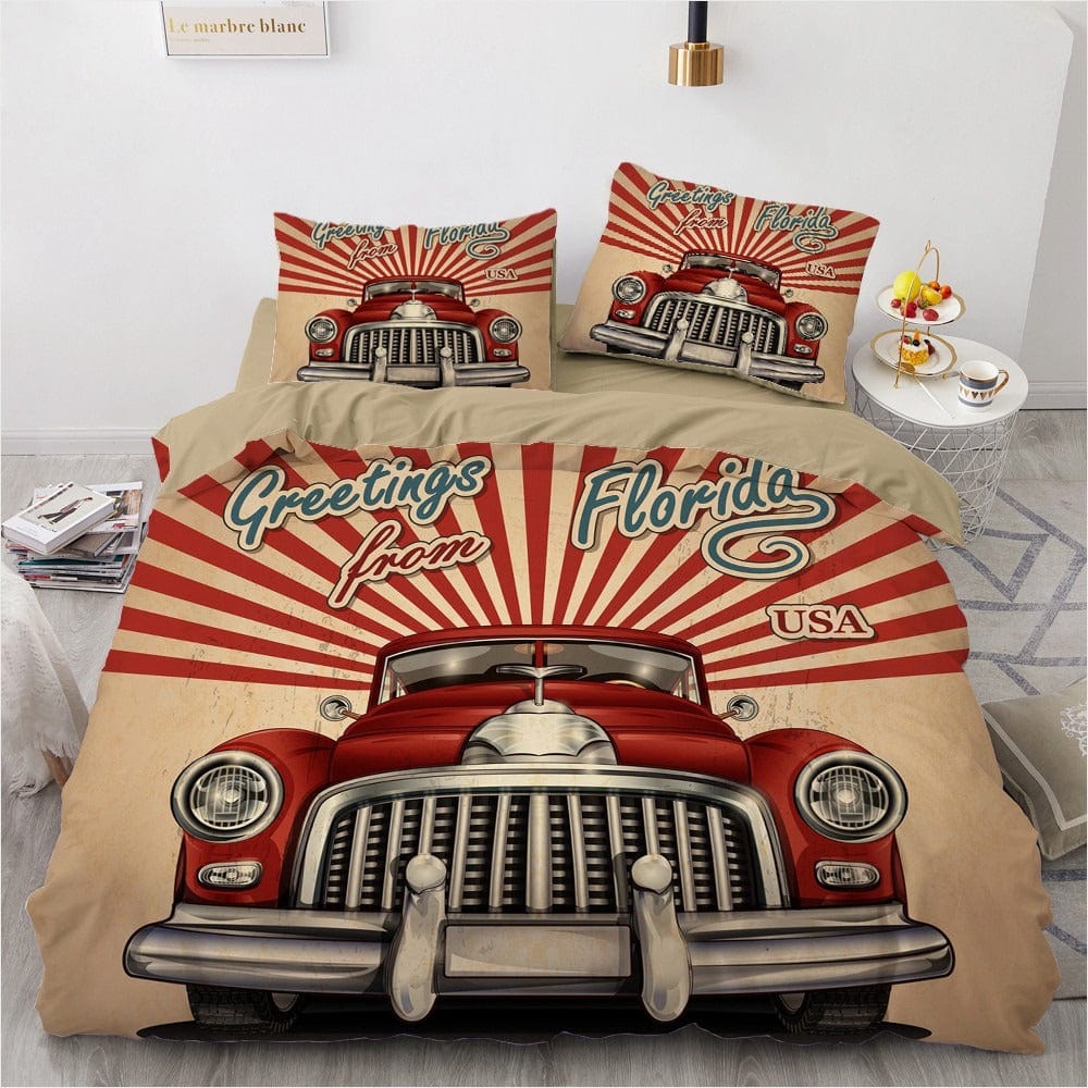 Vintage Car Duvet Cover
