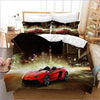 Red Sports Car Duvet Cover