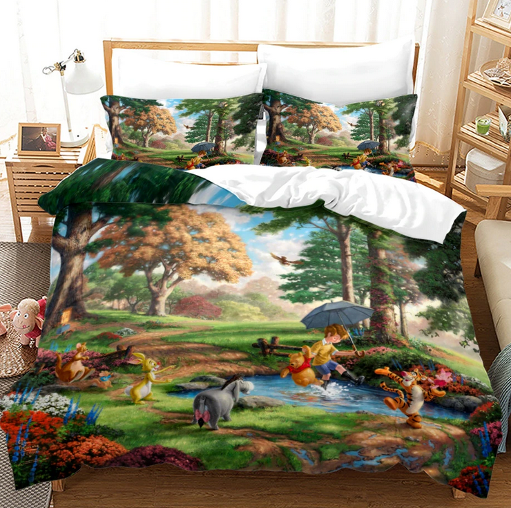 Winnie The Pooh And Jean-Christophe Duvet Cover