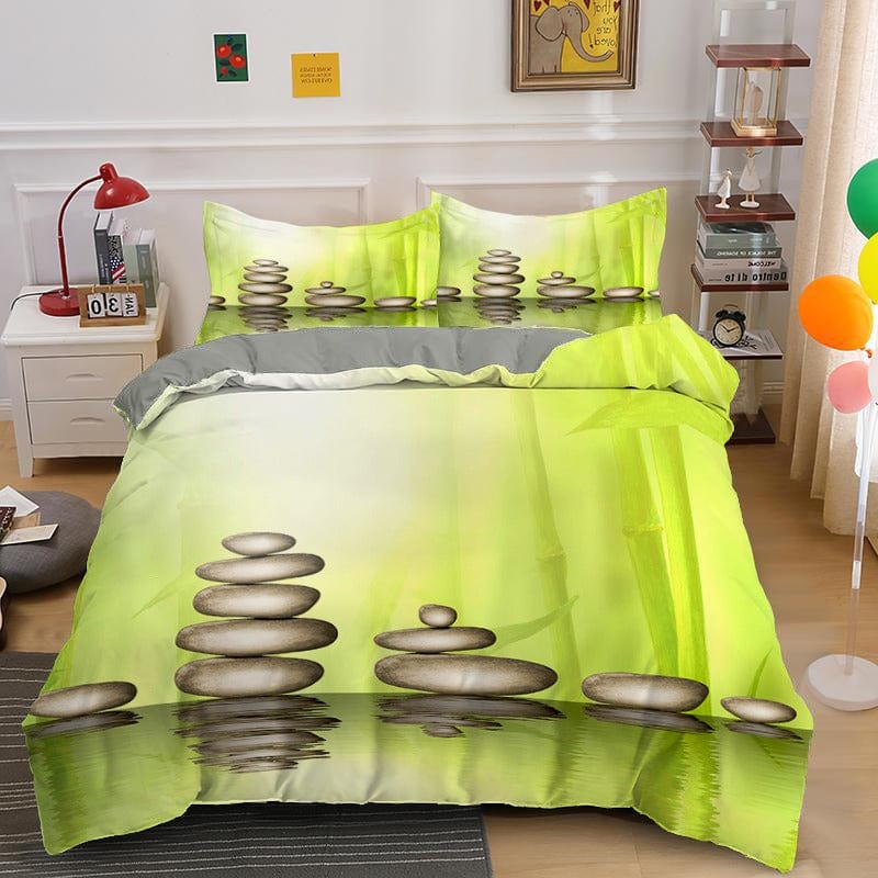 Zen Green Duvet Cover