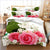 White and Pink Floral Duvet Cover