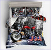 Duvet Cover with Motorcycle